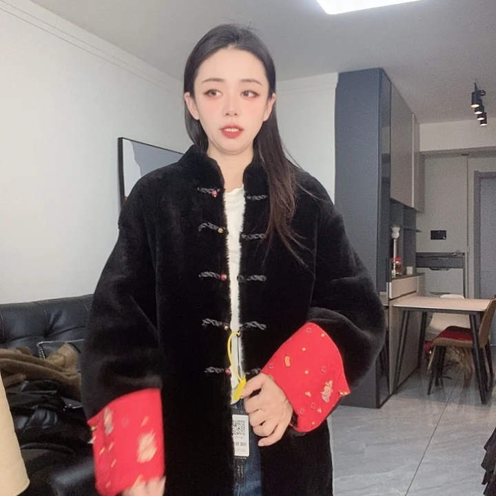 绵羊皮皮毛一体美丽奴国风125斤左右