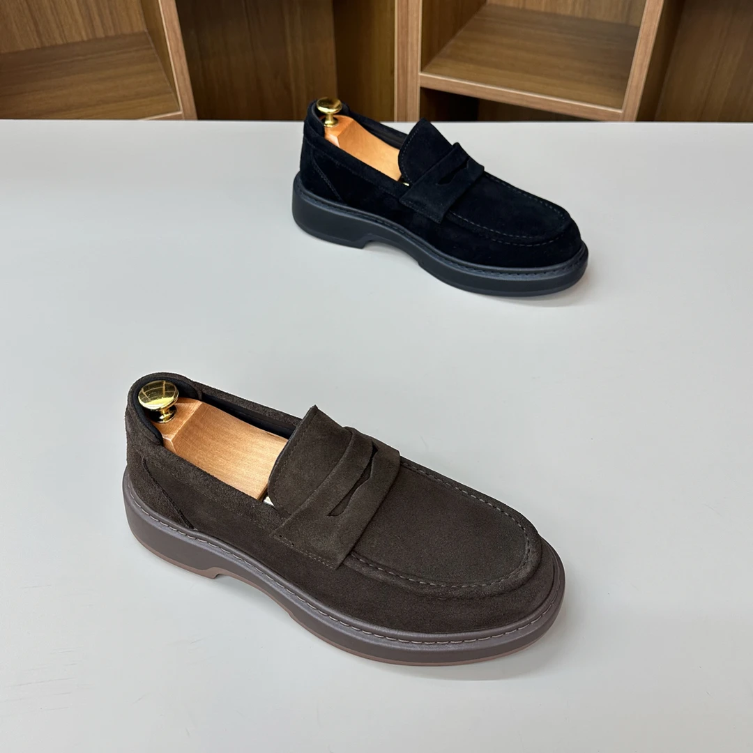 男士一脚蹬简约百搭休闲时尚乐福鞋厚底专用