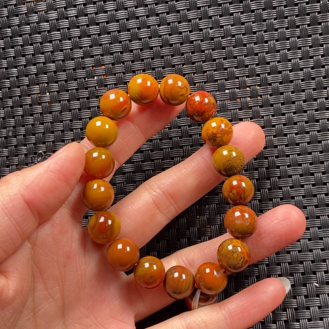 玛瑙/玉髓手串未镶嵌草*木战国红手串