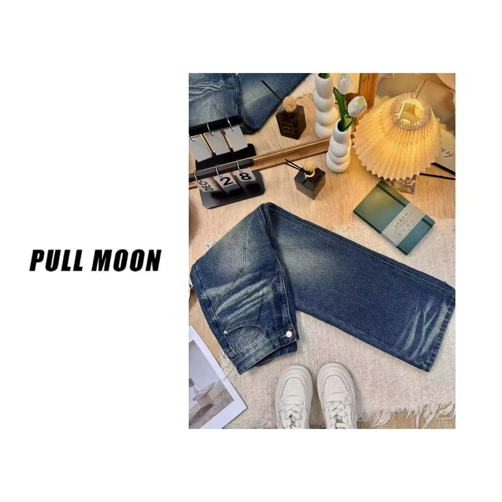 129-9-38-930736 欧美辣妹微喇叭牛仔裤女春秋直筒裤 XXK/1228