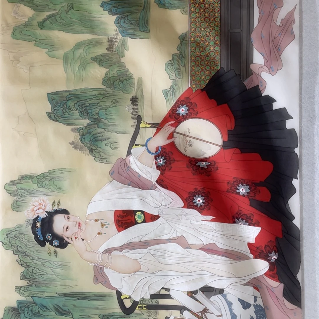 红***里国画工笔人物画作品欣赏