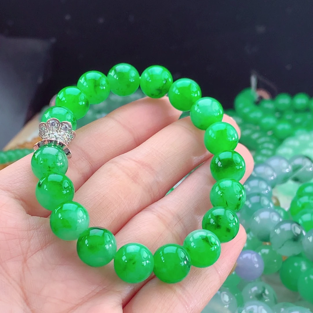 翡翠手链未镶嵌缅甸天然翡翠A货