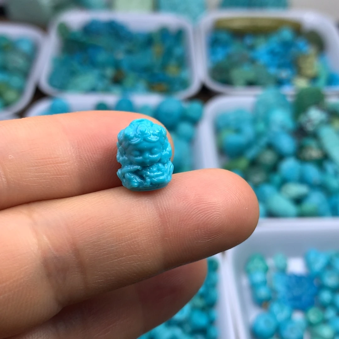 绿松石未镶嵌吊坠(不含链)12×10×9