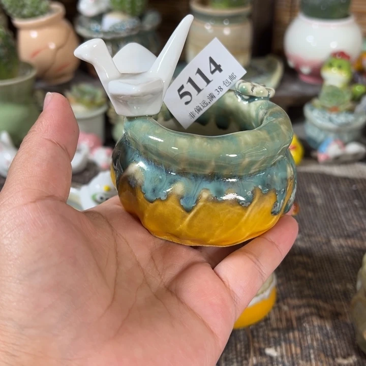 口5 手工花盆满30包邮