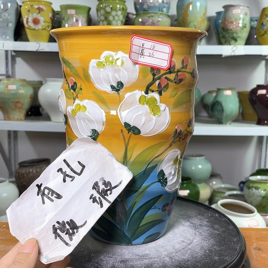 景德镇陶瓷花盆花器微瑕369