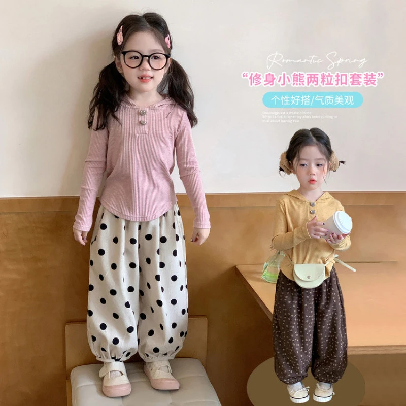 女童秋款套装2025新款网红爆款衣服小女孩带帽卫衣运动两件套