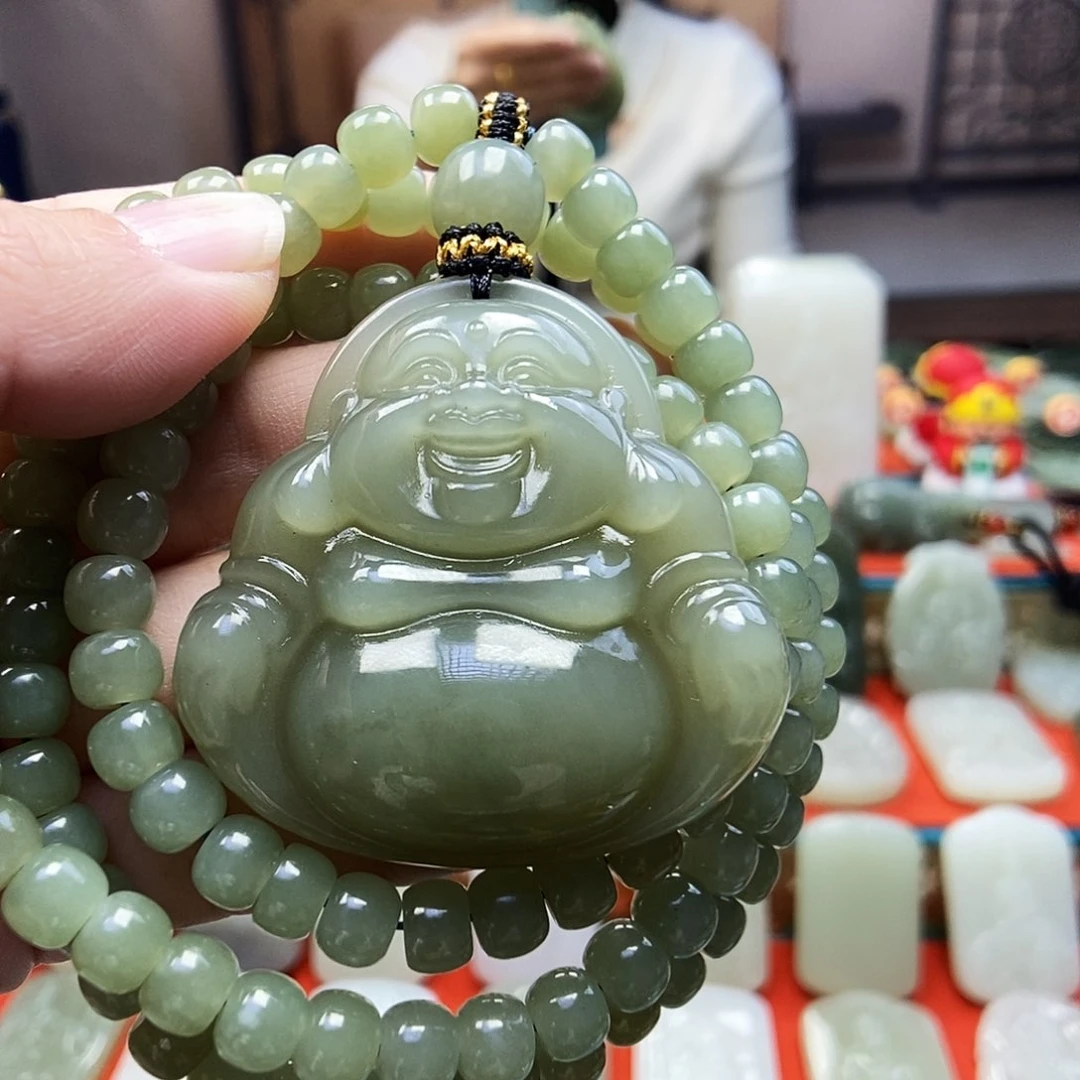 颈饰未镶嵌和田玉佛公01