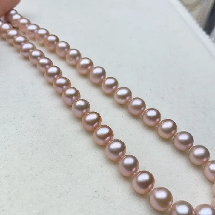 淡水珍珠颈饰银S925镶嵌9➕极光