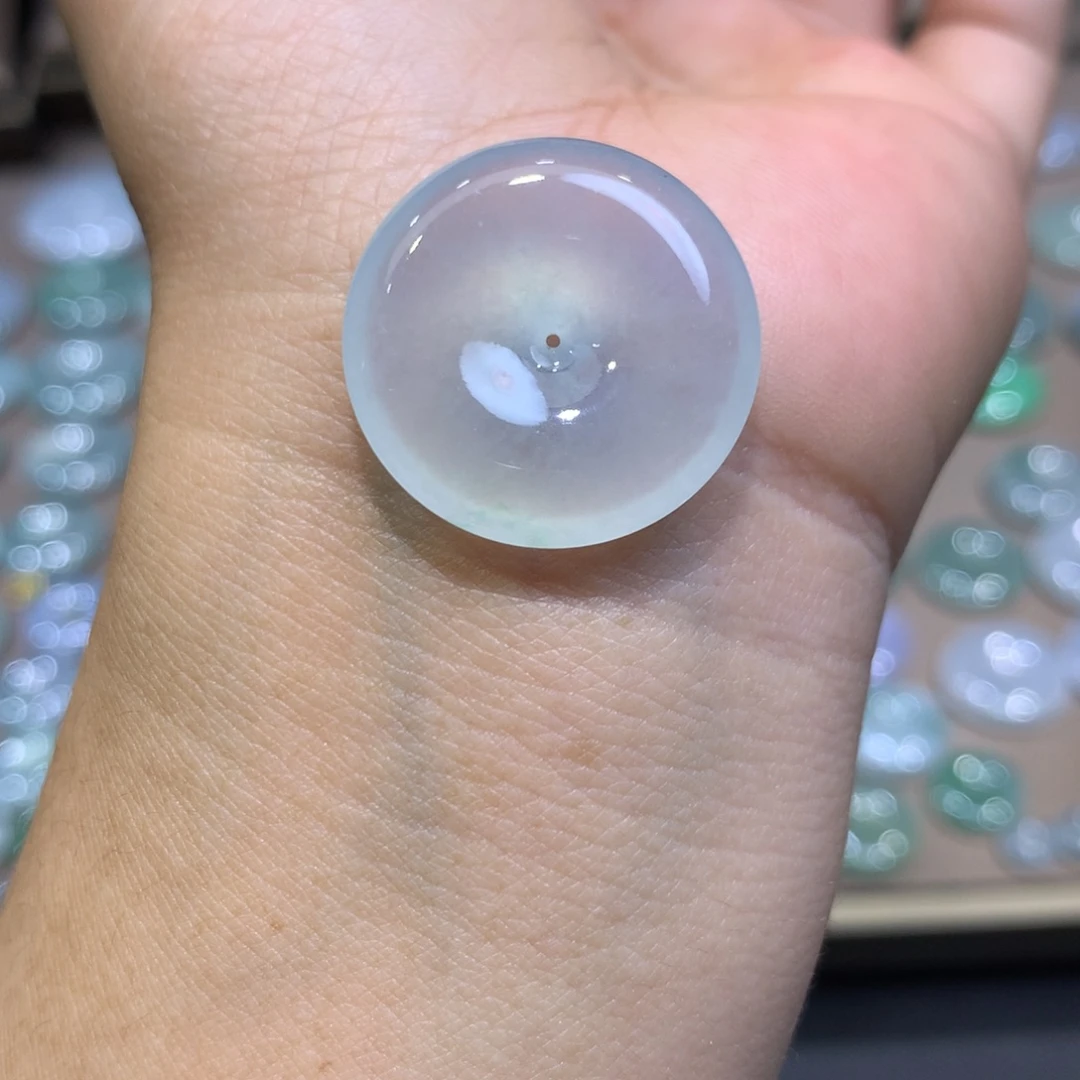 翡翠未镶嵌颈饰平安扣23.8*5.8