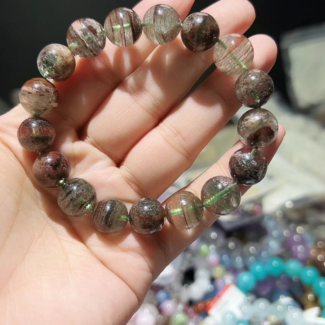 水晶手链未镶嵌千层幽灵12毫米135号