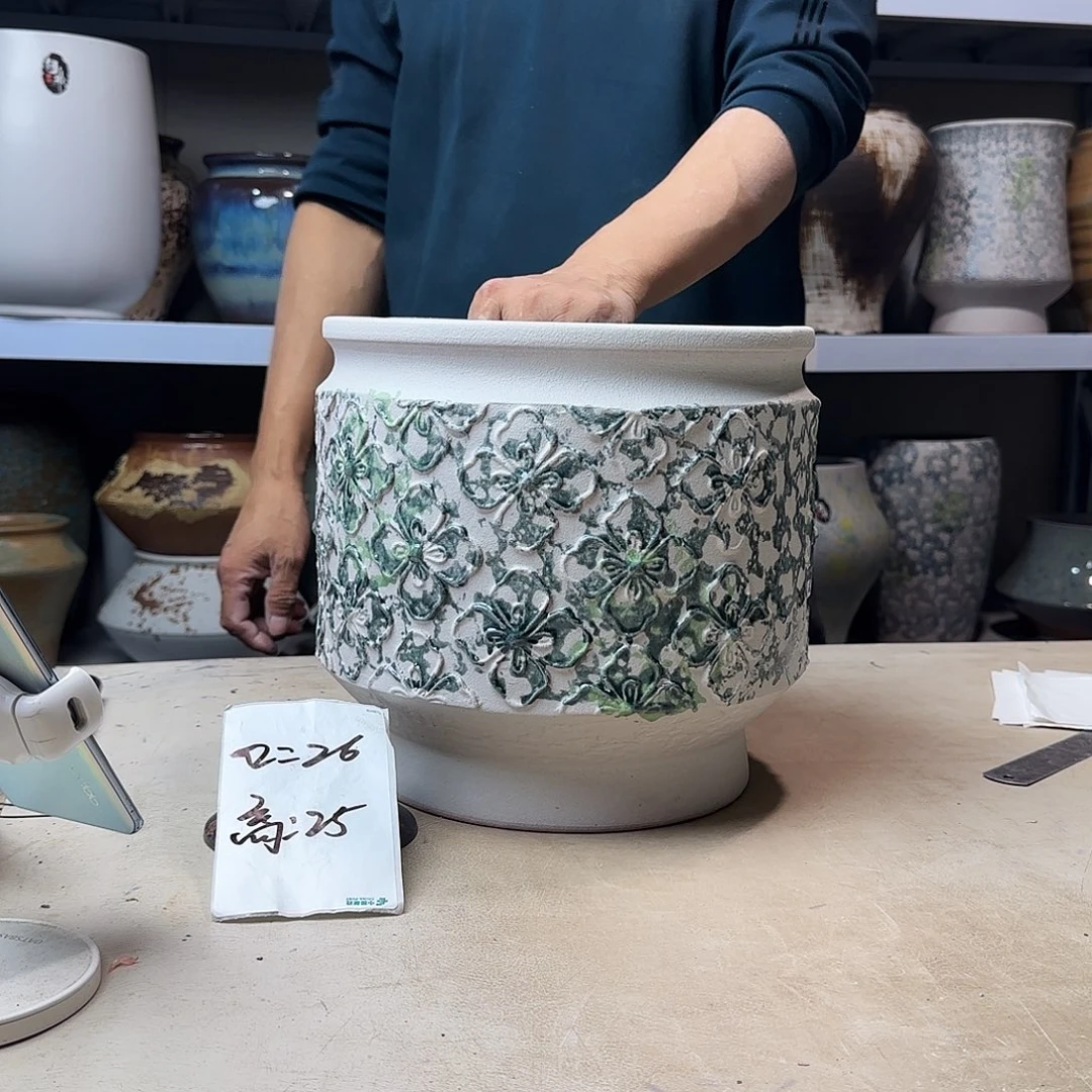 紫砂花盆尺寸26@25