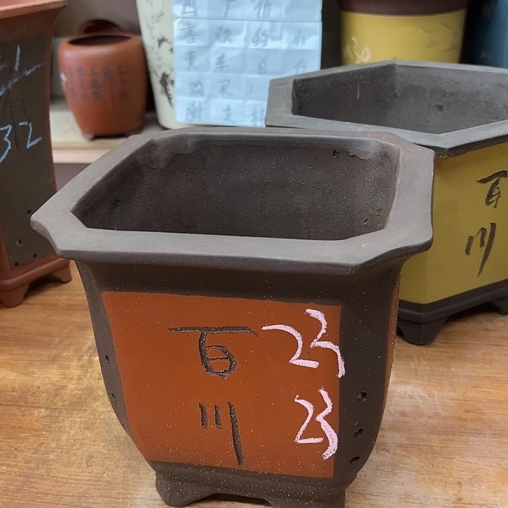 紫砂花盆，透气花盆