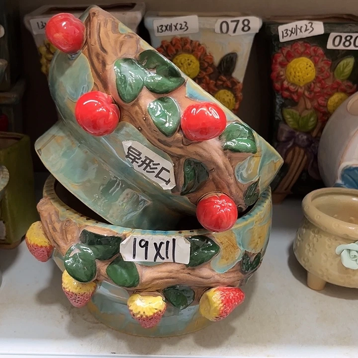 紫砂花盆粗陶材质多肉花盆