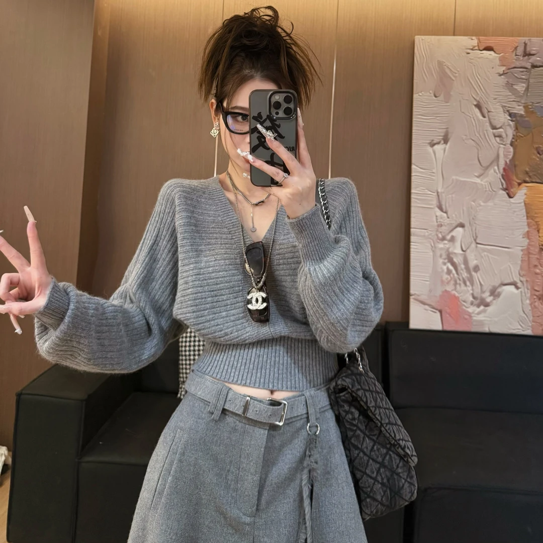 【LLU李】秋季新款简约百搭针织衫显瘦打底衫 LLU-1829930