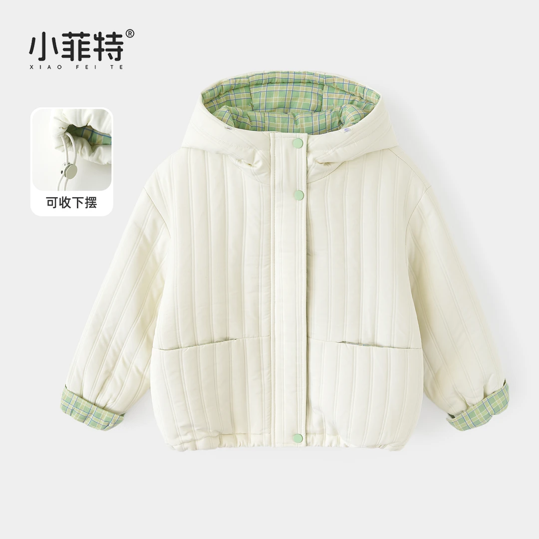 小菲特女童冬装加厚连帽外套中大童保暖上衣儿童派克服BGYD57226