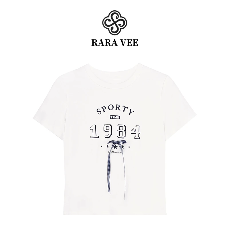 RARA VEE夏季上新！韩版显瘦字母印花棉t高级百搭181783