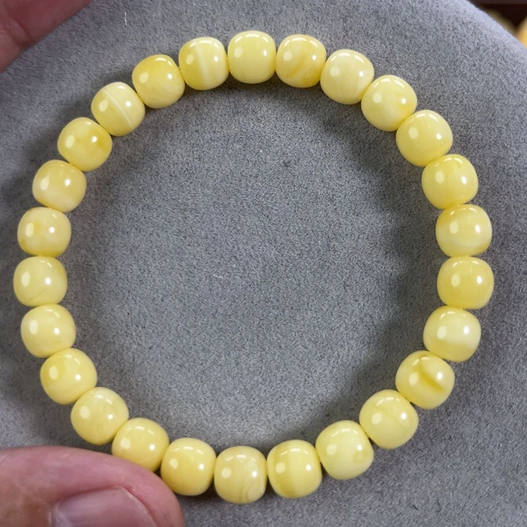 未镶嵌蜜蜡手串纯天然俄料极限弧高桩8*7.5
