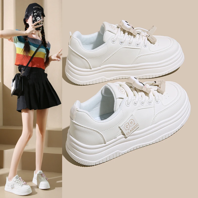 厚底小白鞋女600-799编号网红2025学生百搭鞋子休闲阿甘德训板鞋
