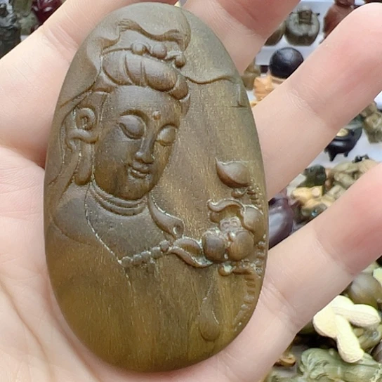 维腊木（绿檀）幽*宸观音牌