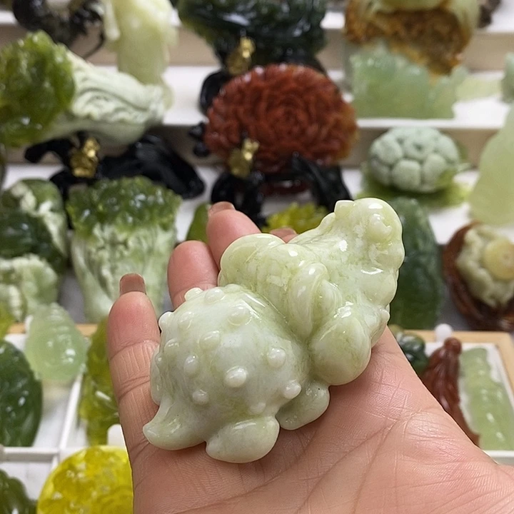 蛇纹石玉未镶嵌手把件