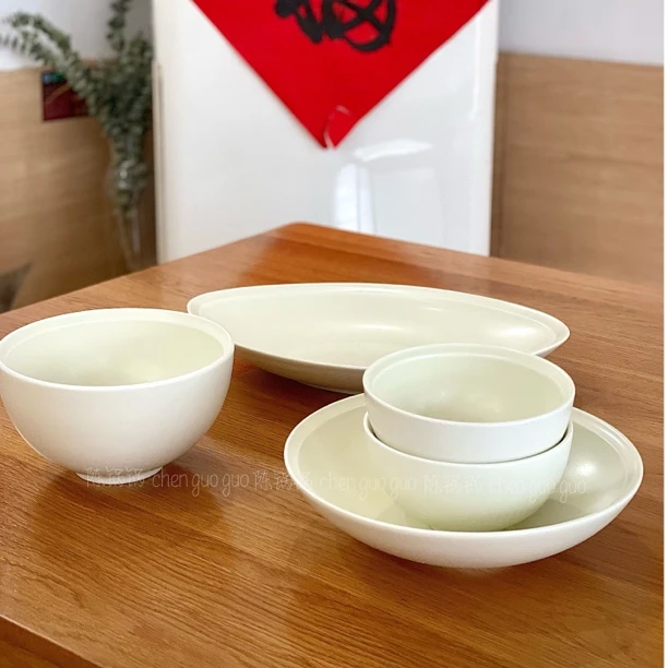 陈锅锅哑光高级餐具米饭碗面碗鱼盘菜盘深盘