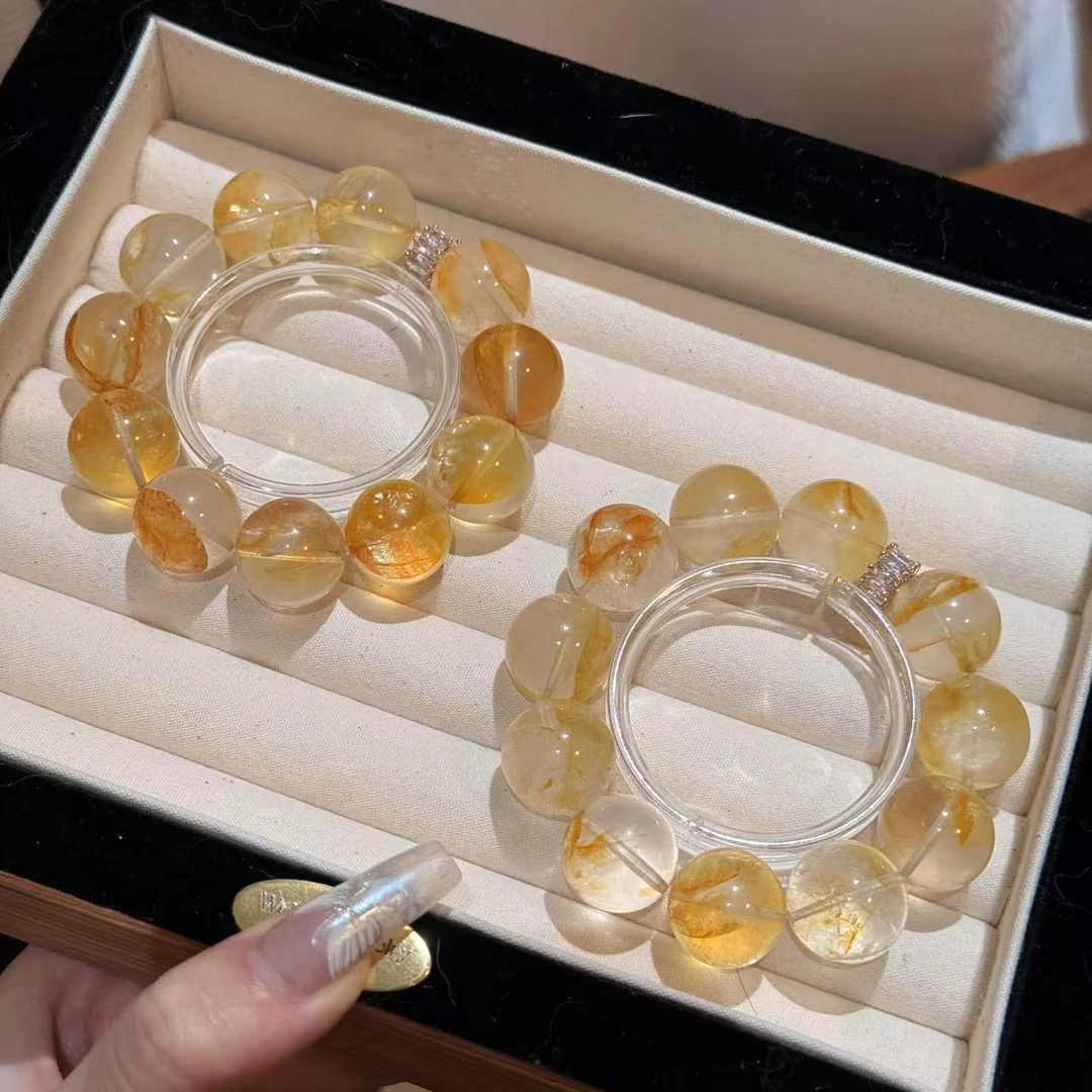 黄胶花水晶手串手链 颜色微差多样性发其一ZW258