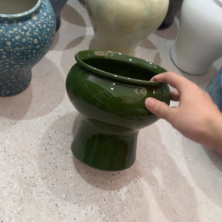 白泥花盆微瑕无孔