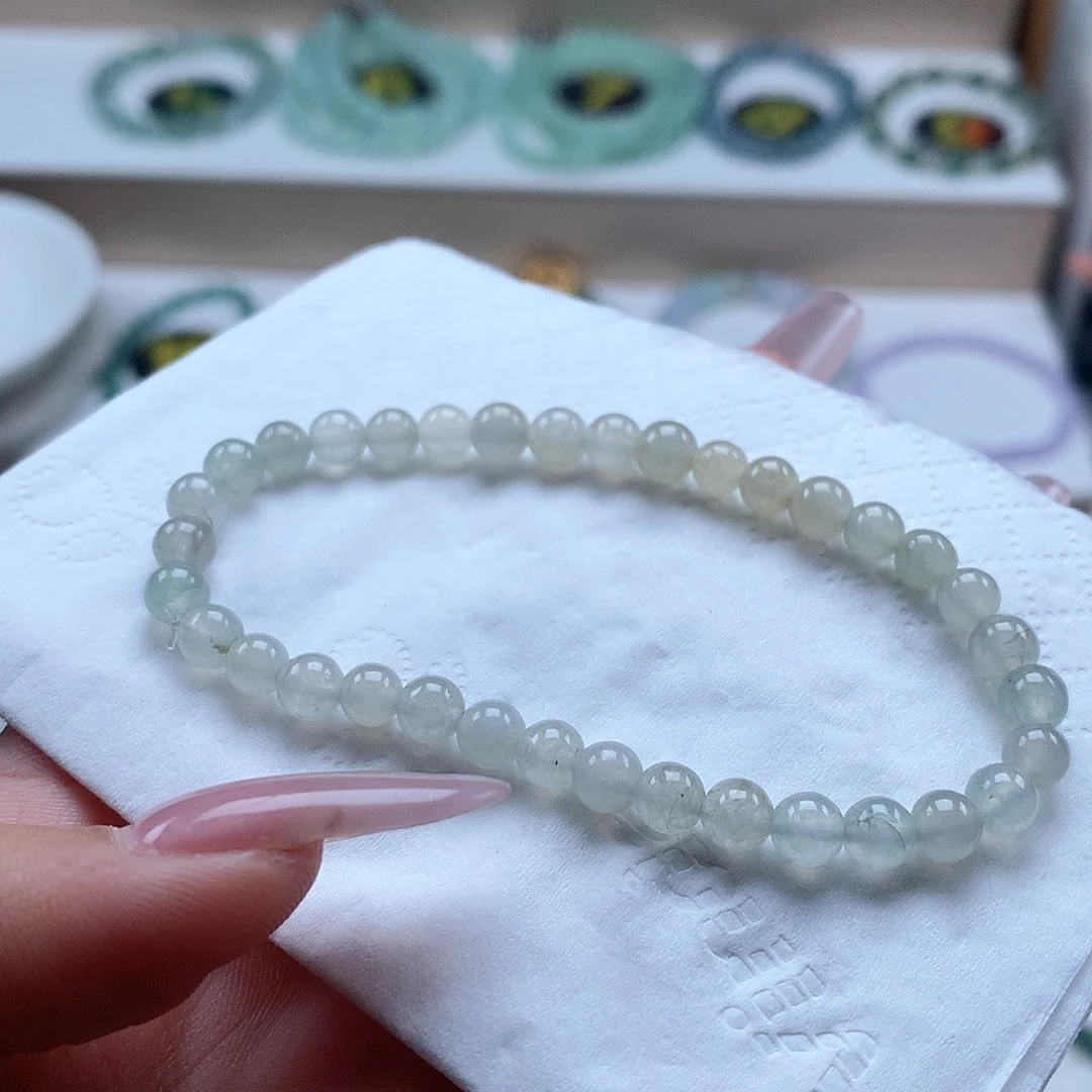 翡翠未镶嵌手串冰糖色5.3