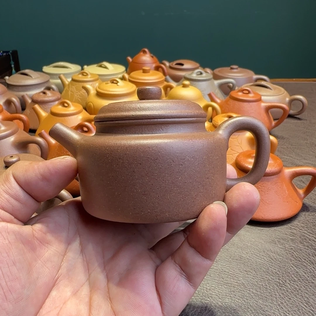 茶壶紫砂老宕口桃花泥德钟150cc