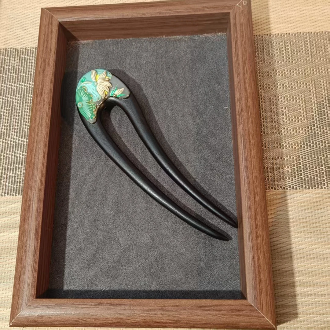 【采莲曲】黑檀木发簪中国风饰品古风盘发新中式爆款发簪50076