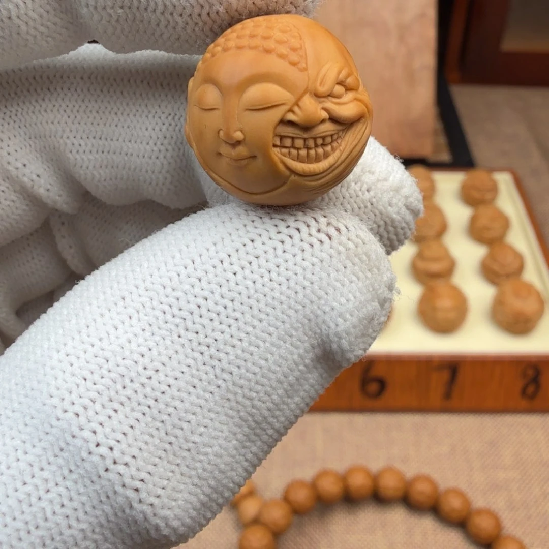 猴头核桃吊坠佛魔一念