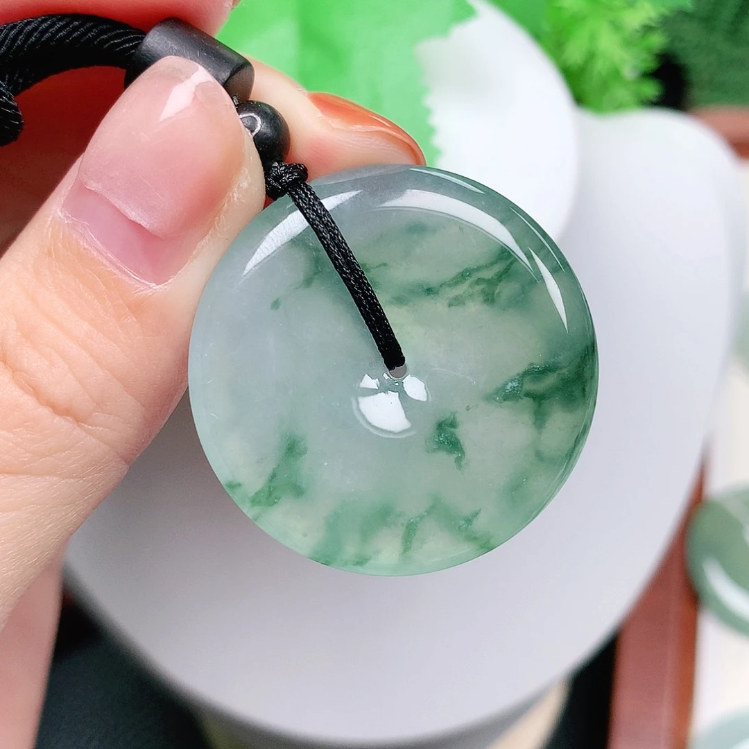 翡翠未镶嵌颈饰平安34-6