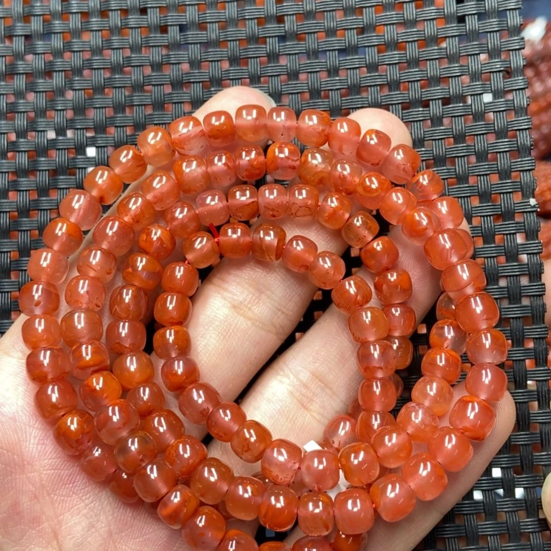 南红玛瑙未镶嵌手链6+’mm