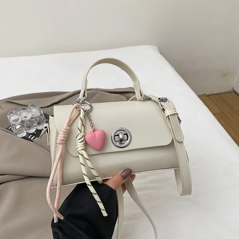 【蟹妹妹优选】新款时尚轻奢百搭潮流女士单肩斜挎包6044白色