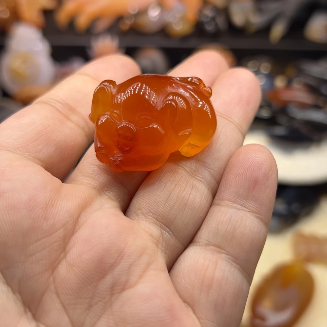 玛瑙/玉髓未镶嵌挂件/手玩/摆件