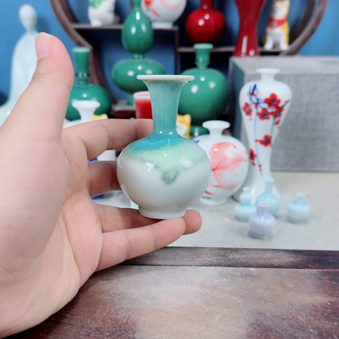 陶瓷手工小花器摆件