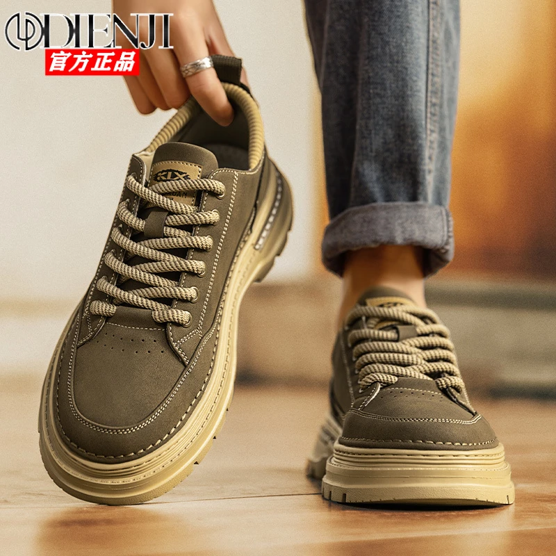 狄恩纪2025新款爆款百搭小白鞋男款春季运动休闲男士板鞋潮