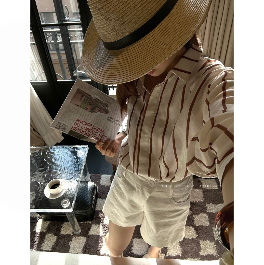 TUANTUAN 设计师款小众松弛老钱风百搭显瘦短裤8087