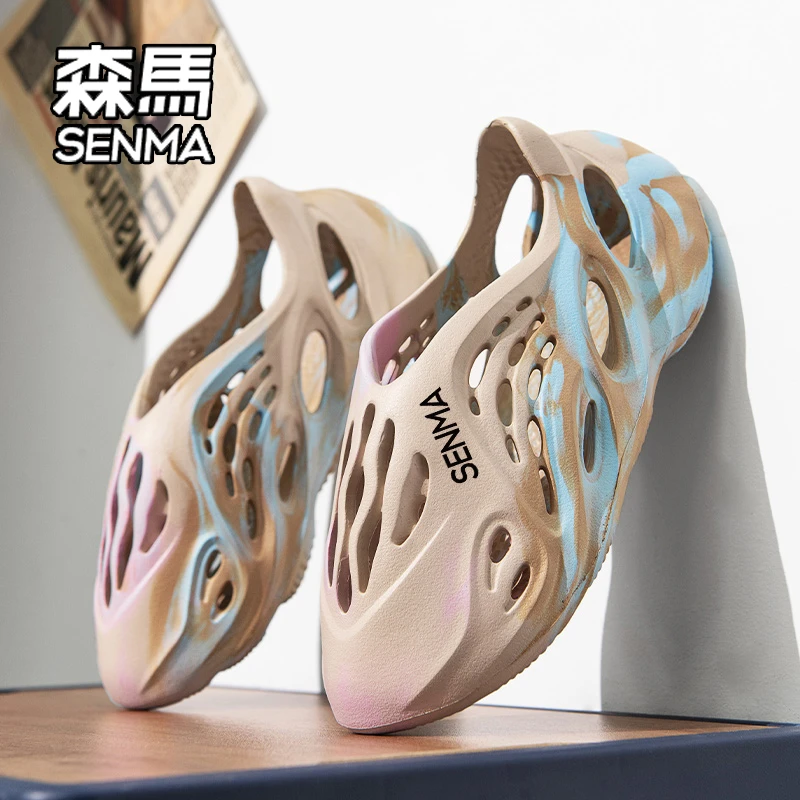 SENMA/森马全包洞洞鞋男款夏季外穿运动防滑凉鞋男士大码沙滩拖鞋