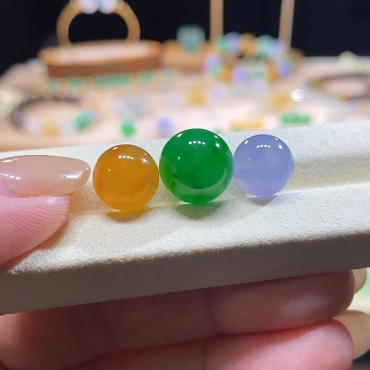 翡翠未镶嵌颈饰翡翠浓彩福禄寿