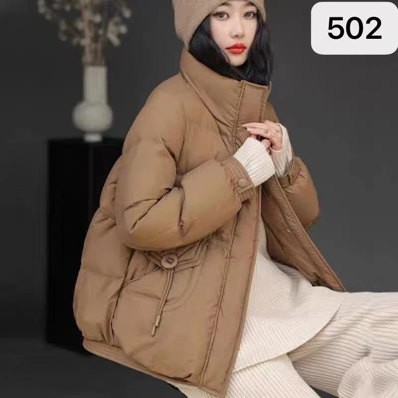 短款女立领极简风时尚显瘦时尚加厚轻薄羽绒服502-3