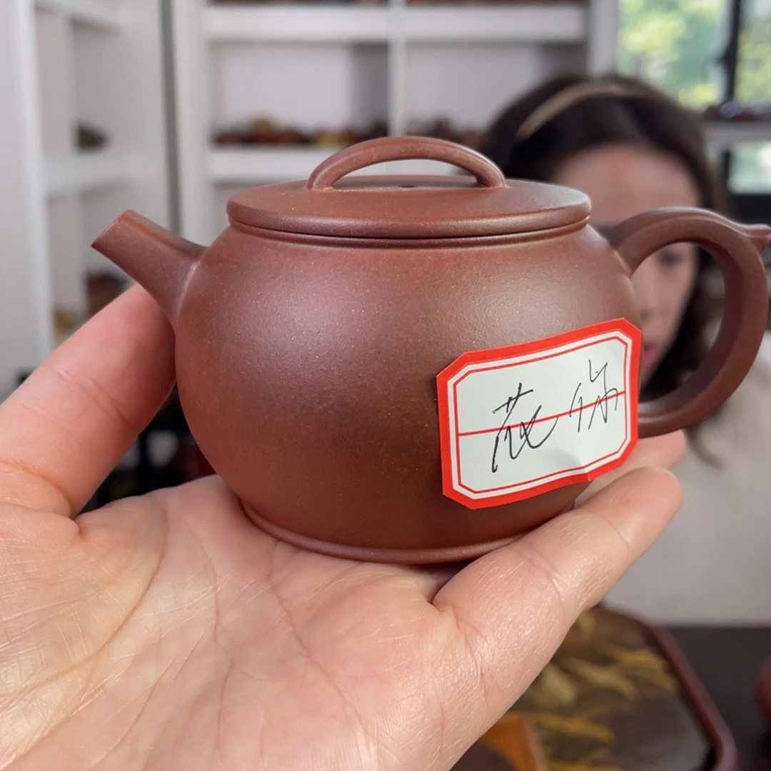 紫砂茶壶微瑕底槽清圆瓦160cc