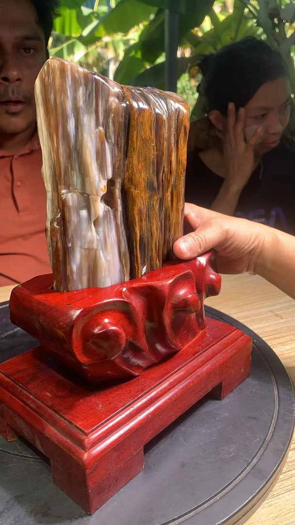 精美树化玉摆件2025119