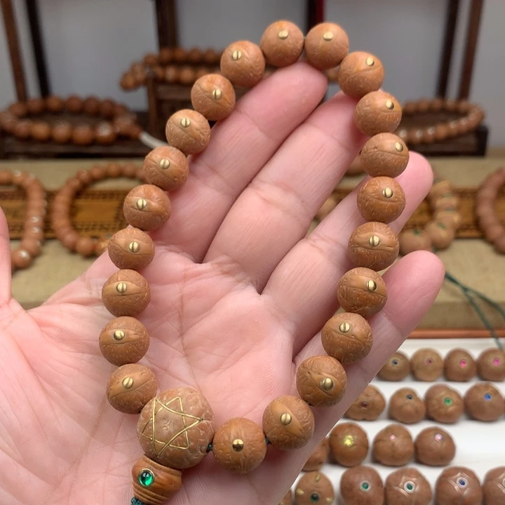 凤眼菩提吊坠手串