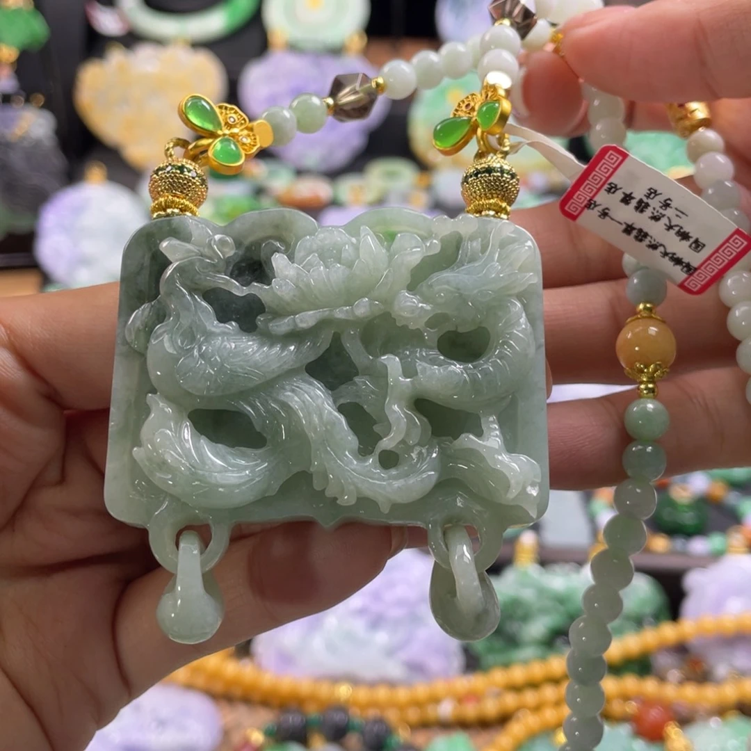 翡翠未镶嵌颈饰代编织