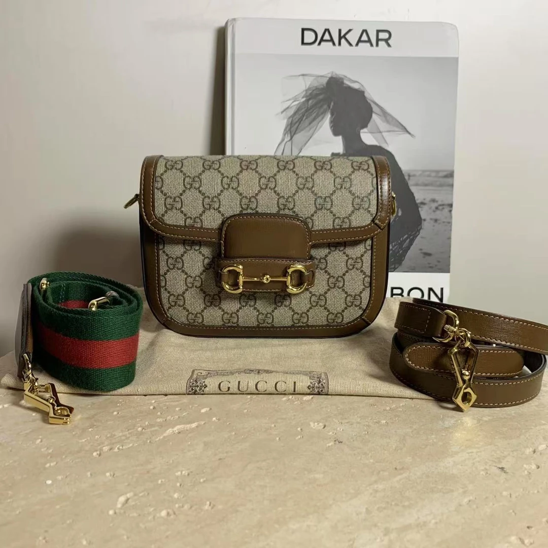 99新 GUCCI/古驰 壹臻/老花拼棕1955mini包/15365267