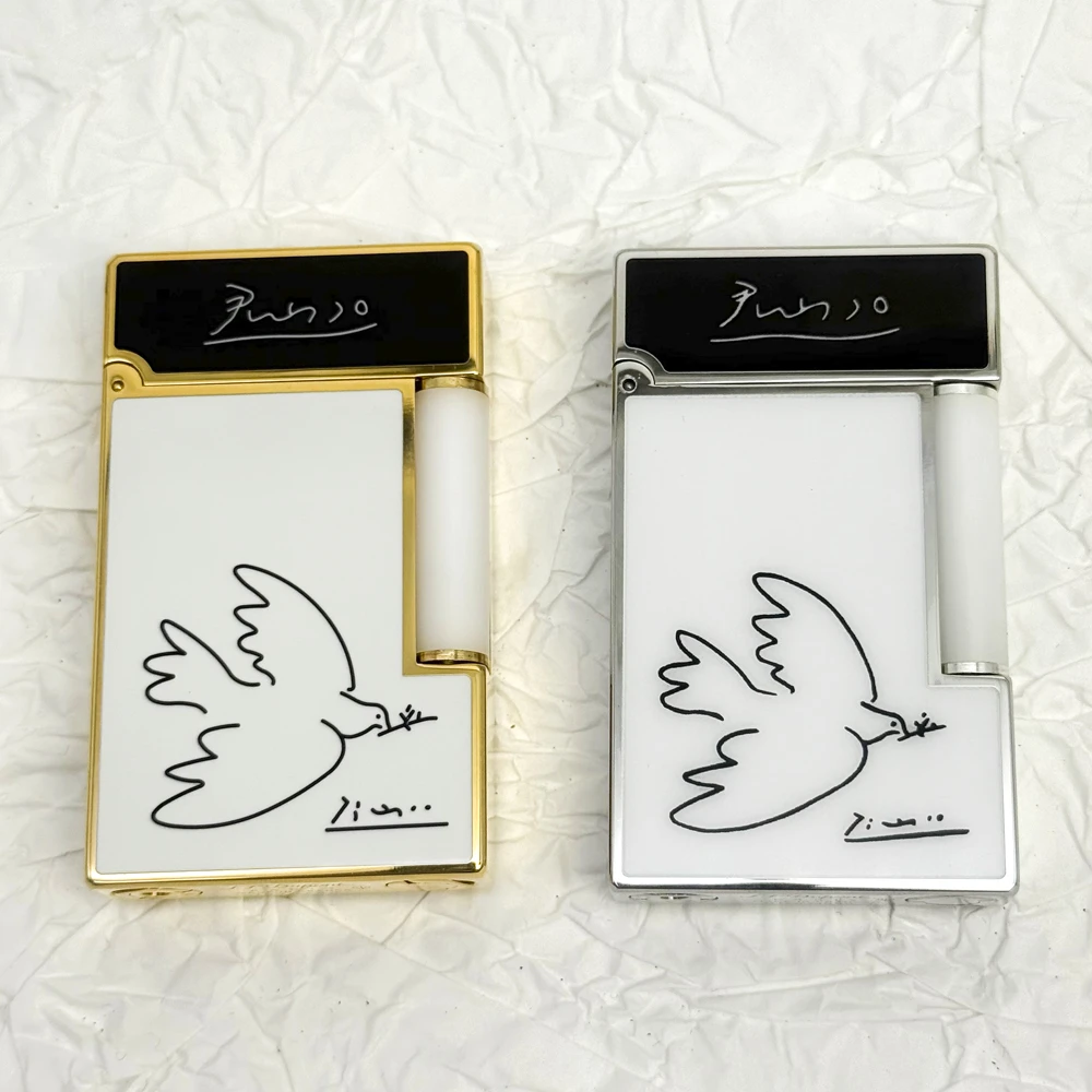 经典毕加索和平鸽朗声打火机黄铜高档充气打火机刻字定制节日礼物