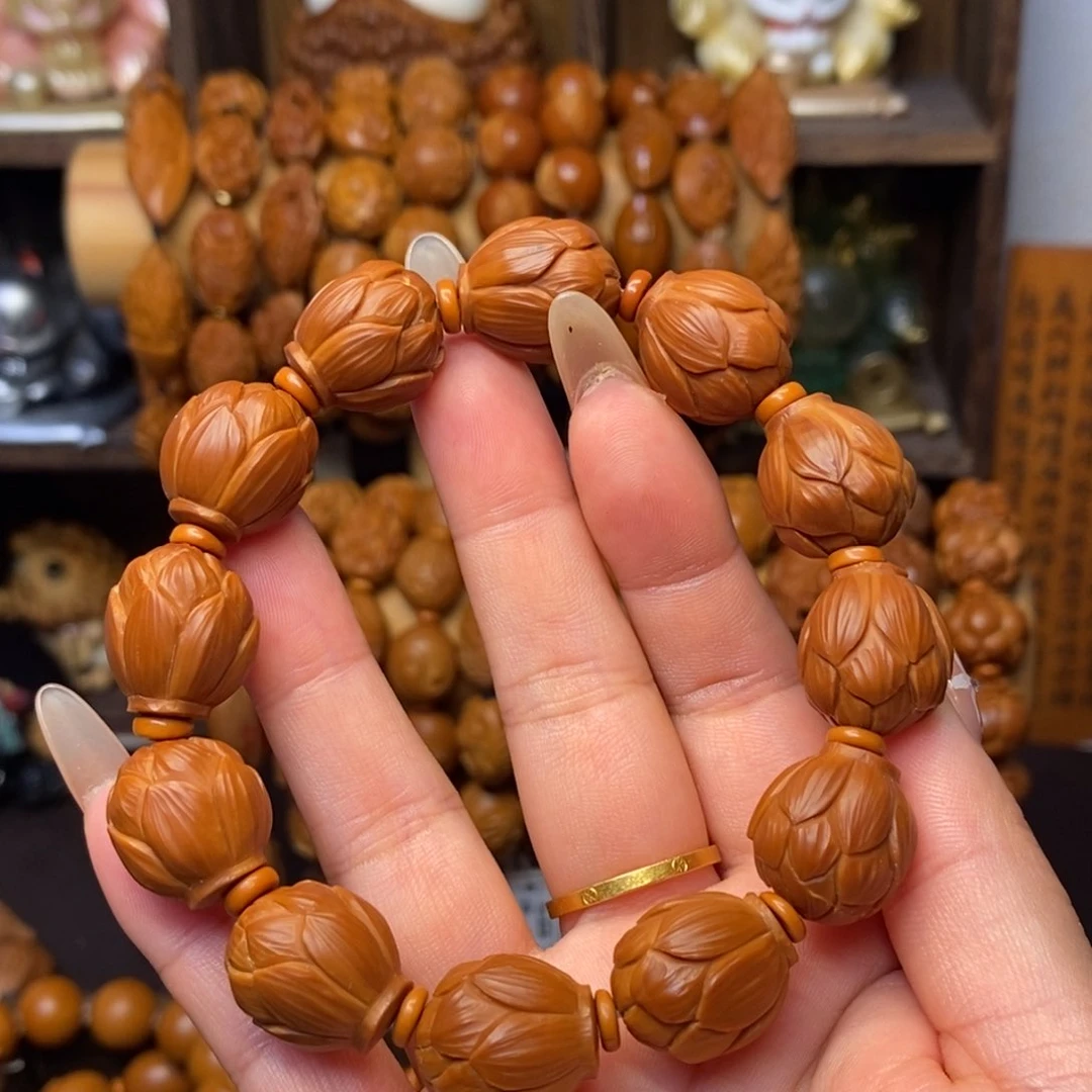 橄榄核手串/手链小莲花