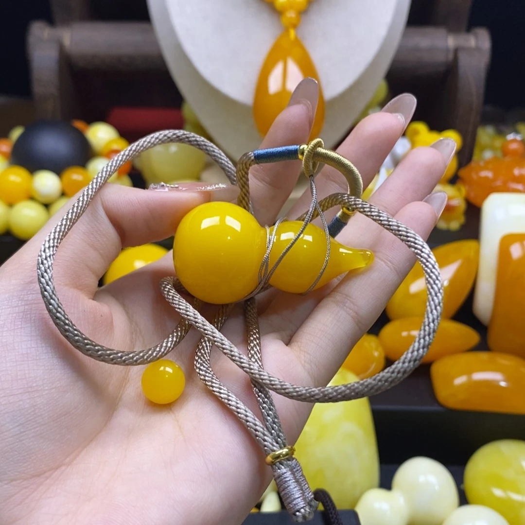 从***始非金属全品无暇鸡油黄葫芦