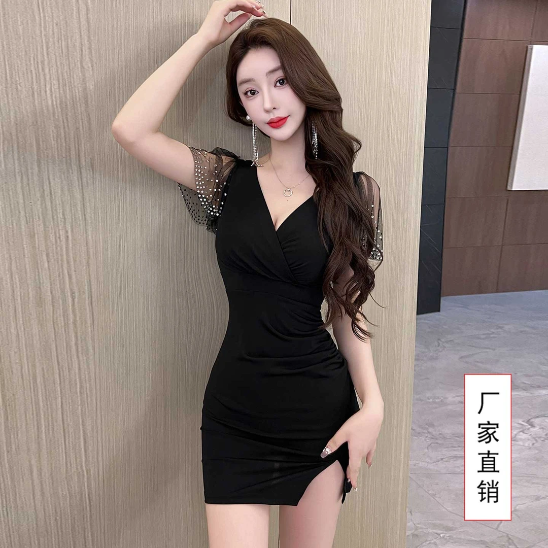 连衣裙显瘦夏季纯欲风包臀短裙收腰减龄气质短裙修身